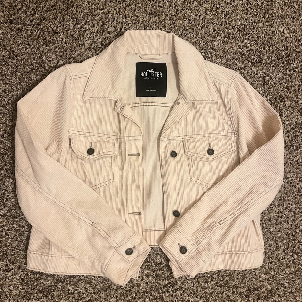 Hollister beige corduroy jacket